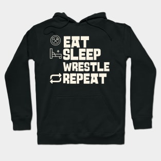 Eat Sleep Wrestle Repeat Hoodie